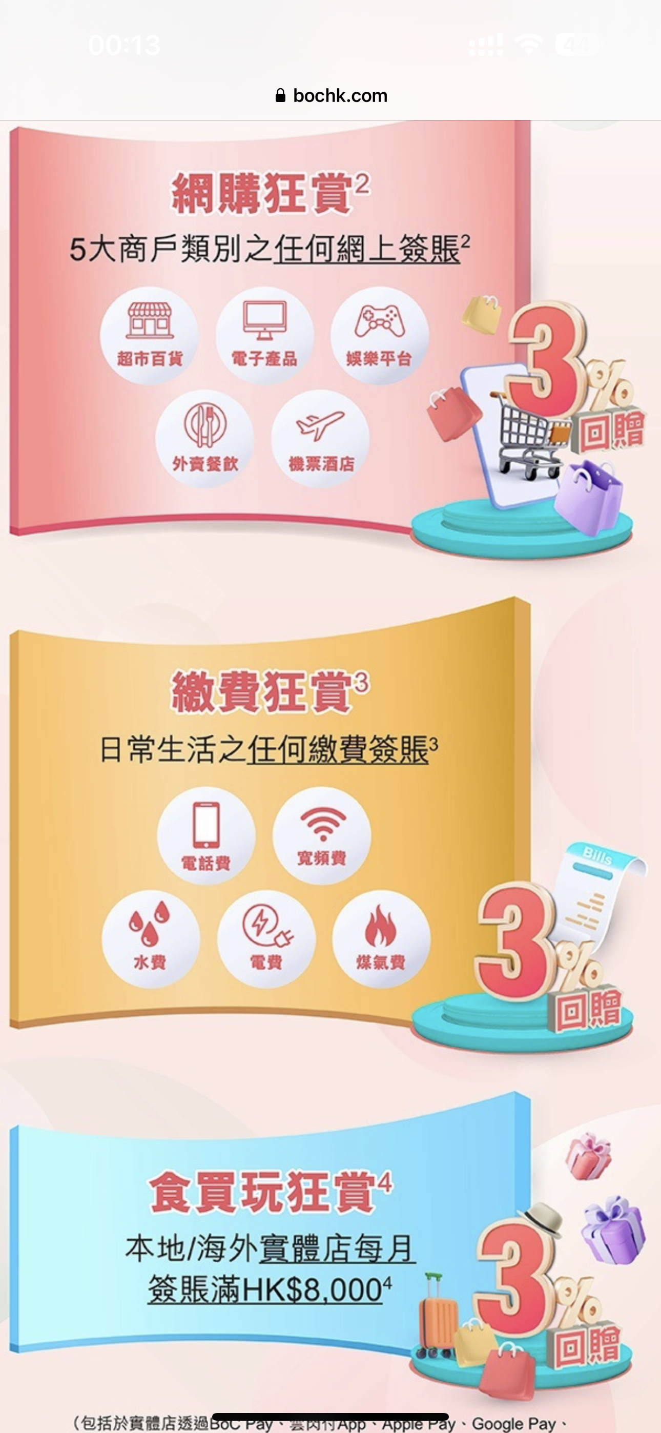 中銀信用卡「So Three狂賞派– 高達3%現金回贈」推廣| 香港信用卡討論區