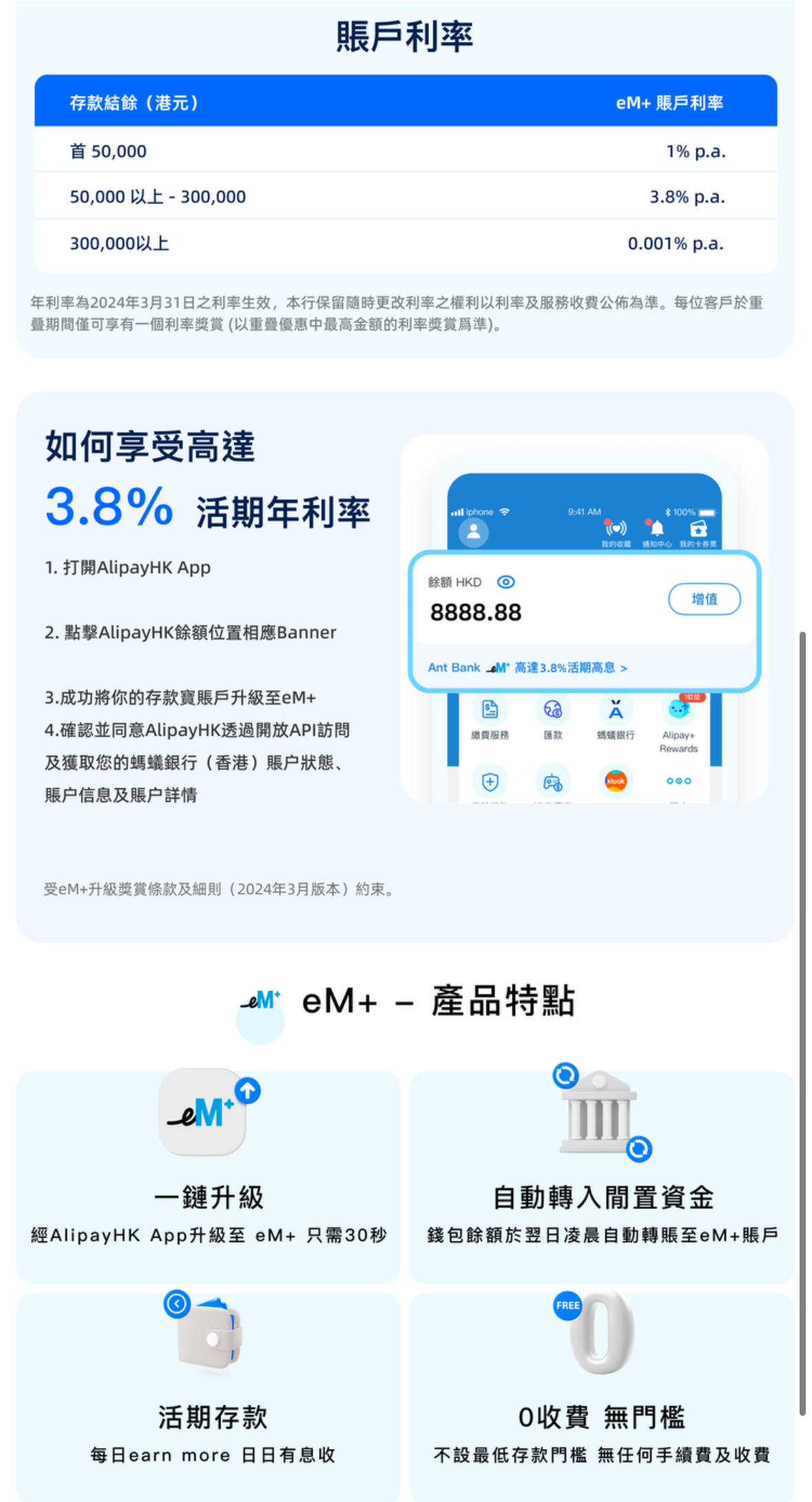 大家如果有用開Alipay or Ant Bank PayLater記得升級埋eM+ | 香港信用卡討論區
