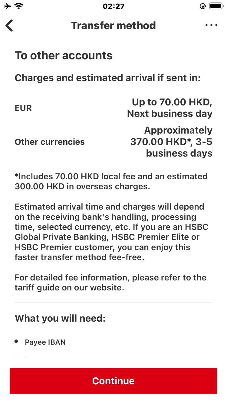請問hsbc轉帳港元去歐洲revolut/wise 可行嗎? | 香港信用卡討論區